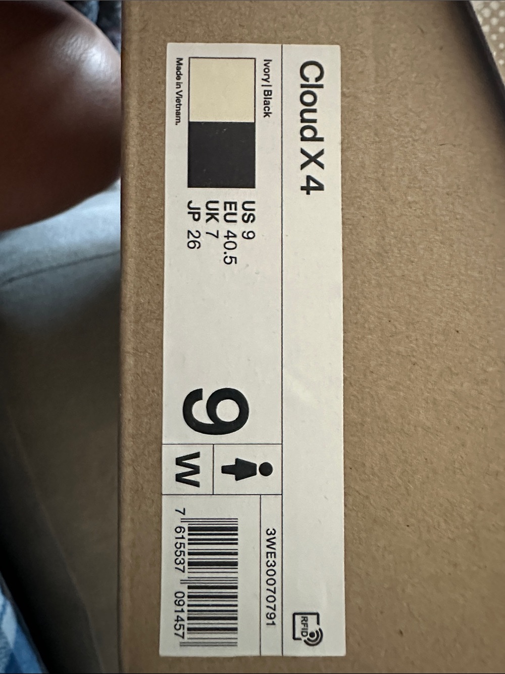 Cloud X4 Women's Athletic Shoes - Ivory/Black - Picture 4 of 4